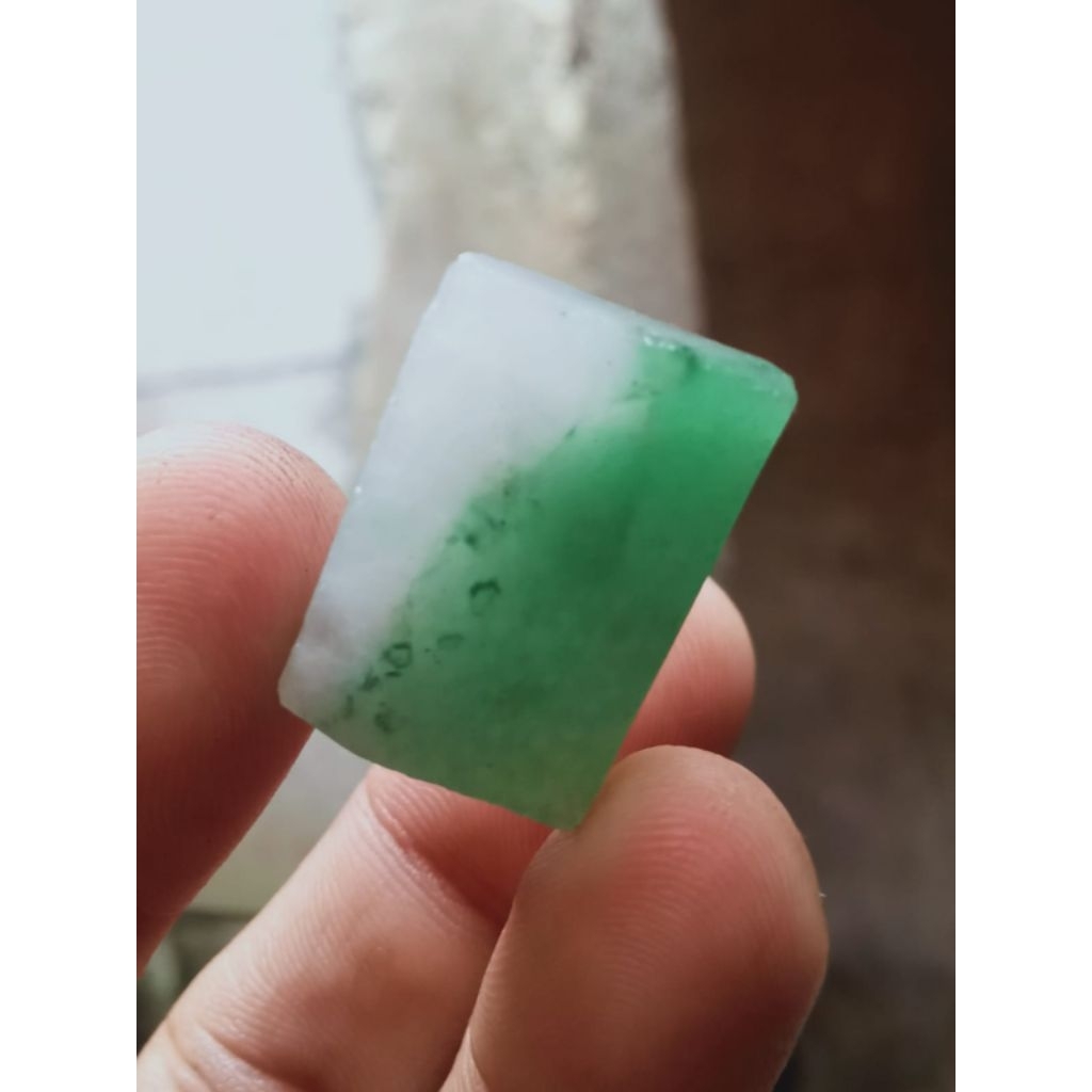 Bahan Giok Burma Hijau Kristal Jadeite Jade