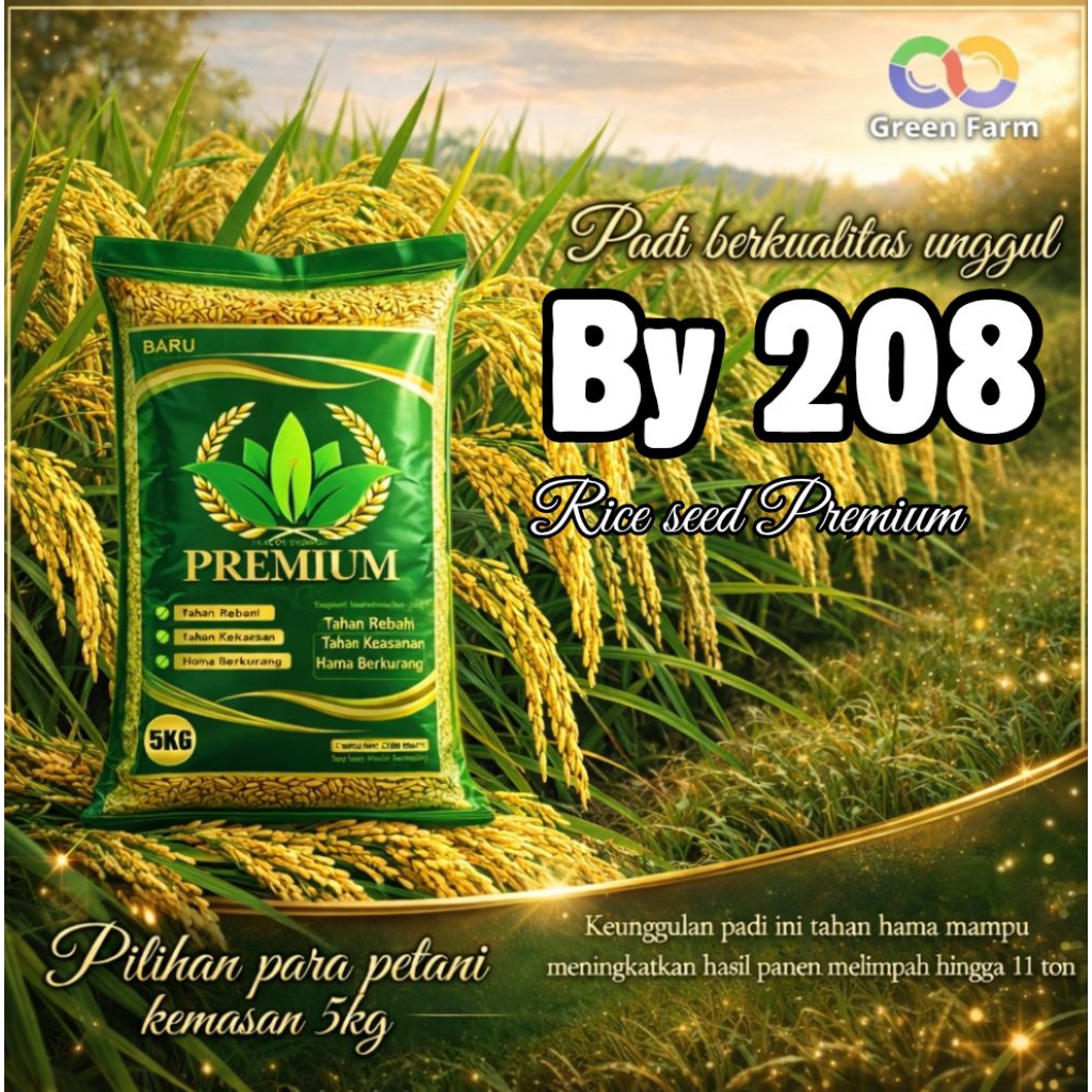 Benih padi unggul by 208 berkualitas premium 5kg