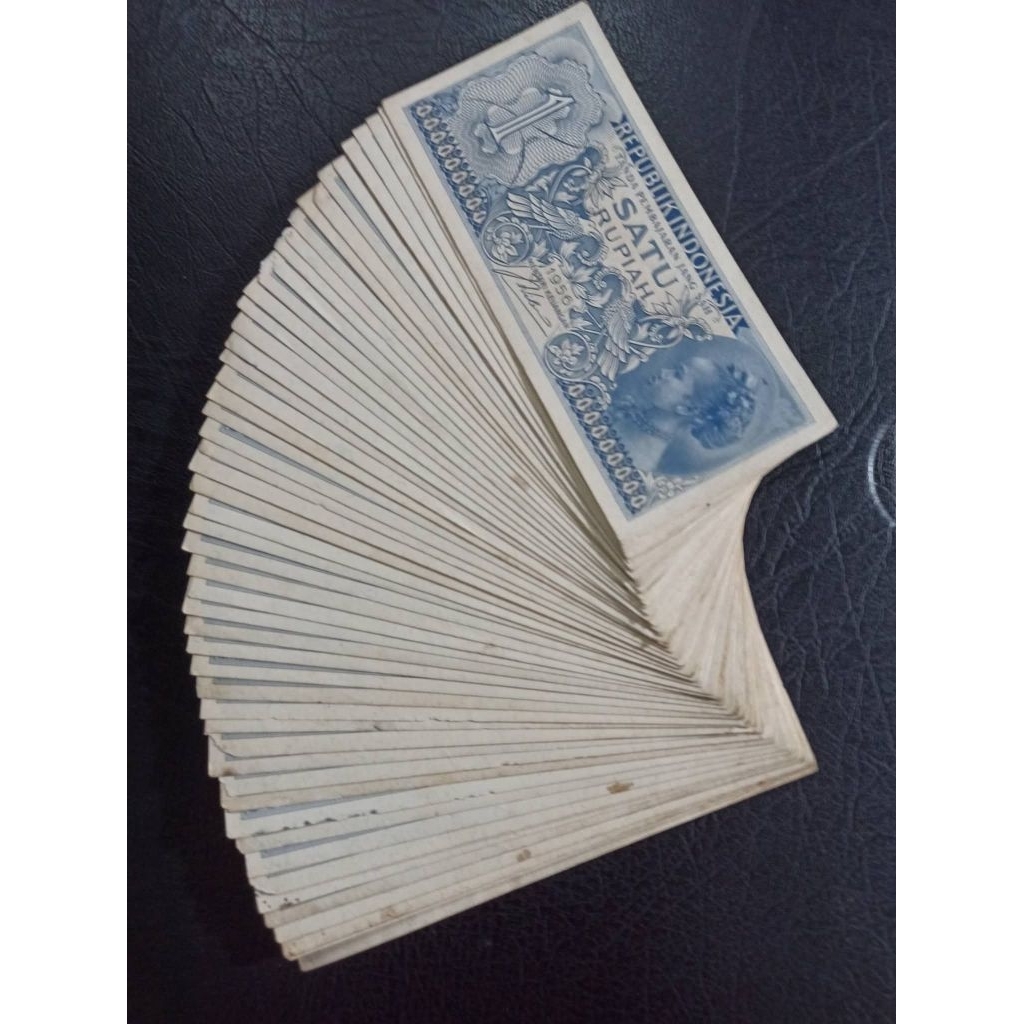 uang kuno 1 rupiah tahun 1954 / 1956 seri Suku Bangsa