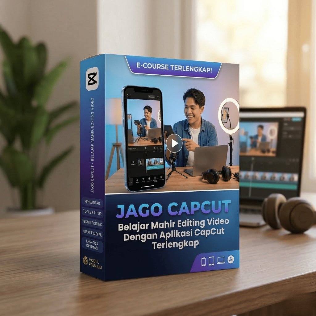 E-Course Jago Capcut Belajar Mahir Editing Video Dengan Aplikasi CapCut Terlengkap - Panduan Video C