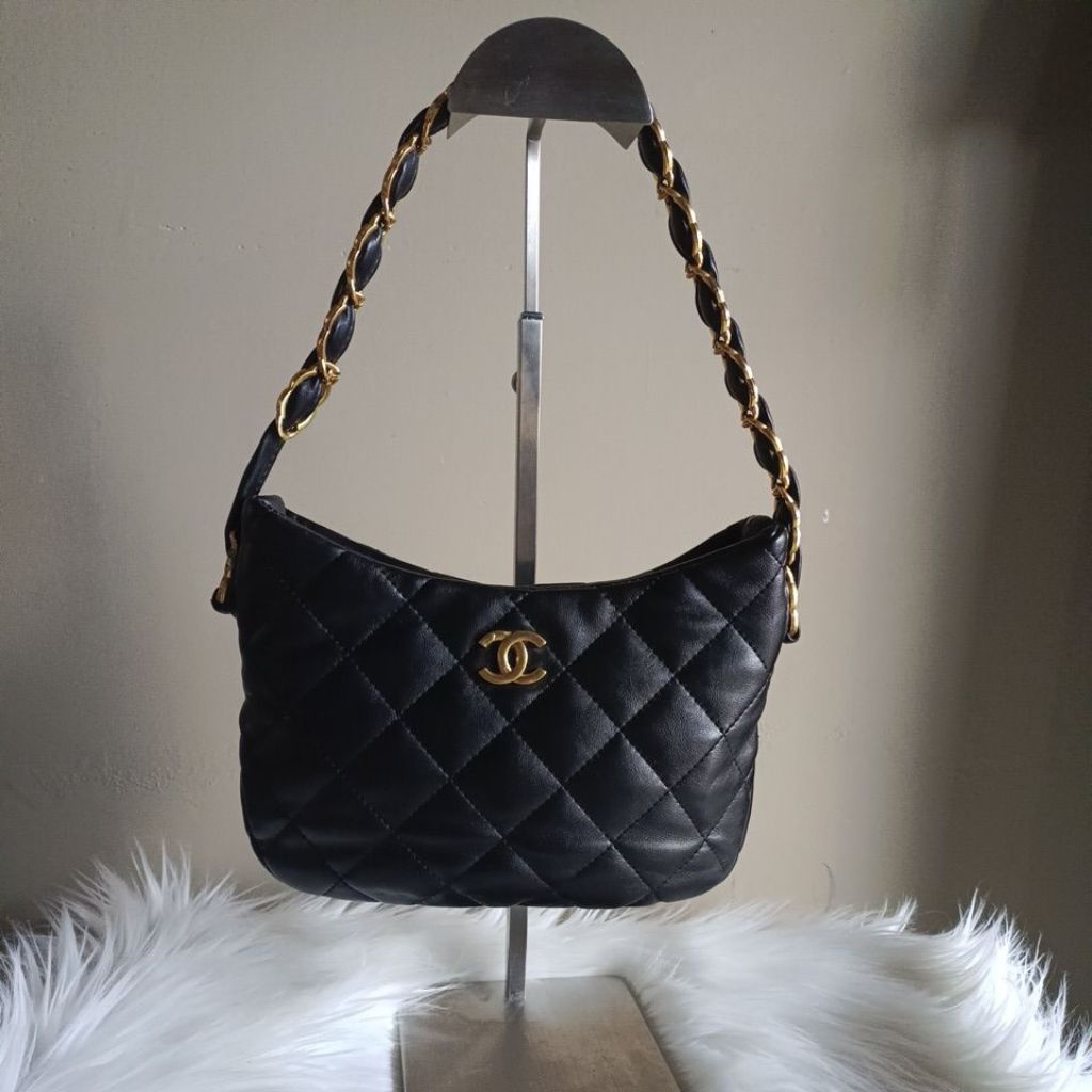 Chanel Vintage Quilted Hobo Bag