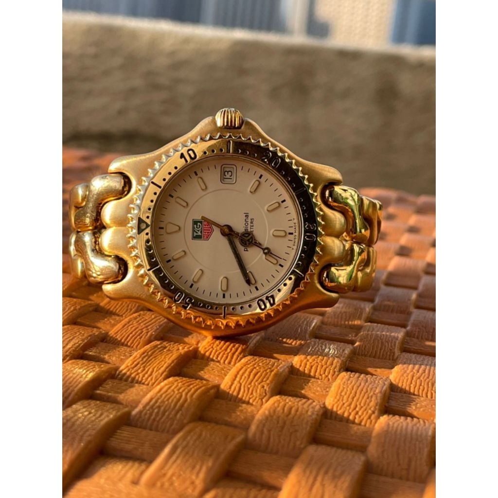 For Sale Tag Heuer Professional 200M Cell Series Gold Plated Quartz 37mm
