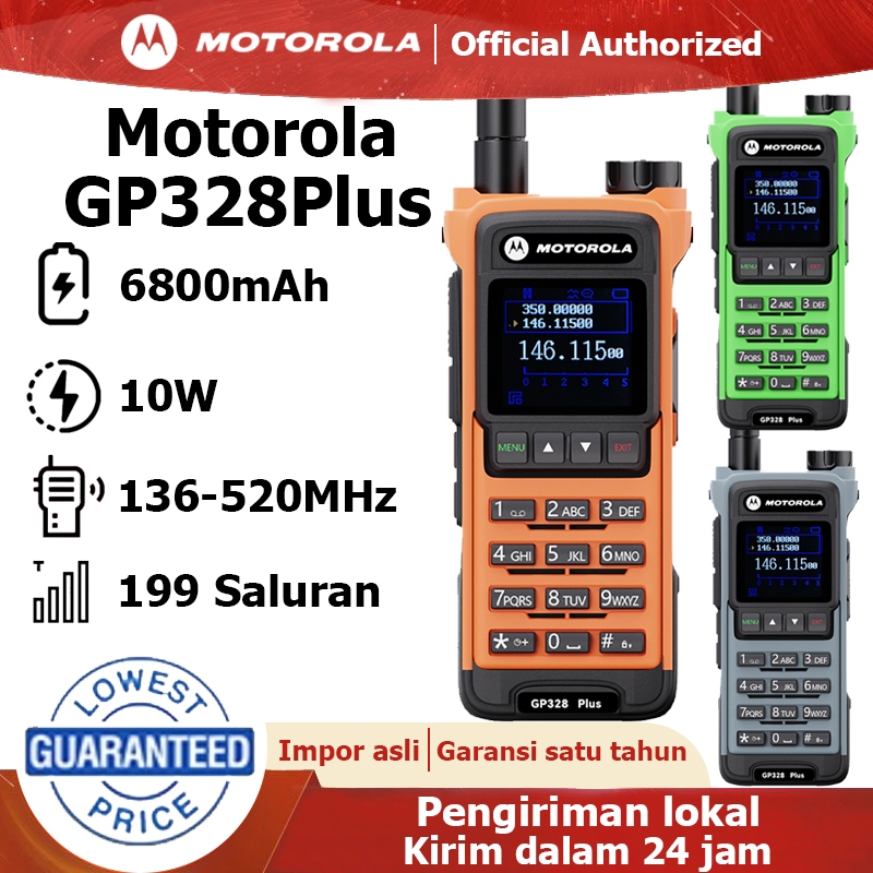 [ Barang spot ] NEW HT 15 WATT HT Motorola POWERFULL REAL 15 WATT DUAL BAND handy talky walkie talki
