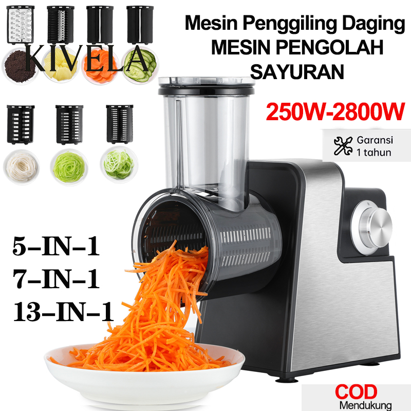 [COD/Garansi] 5 IN1/ 7IN 1 250W-500W Mesin pemotong sayur otomatis dengan listrik ini adalah alat se