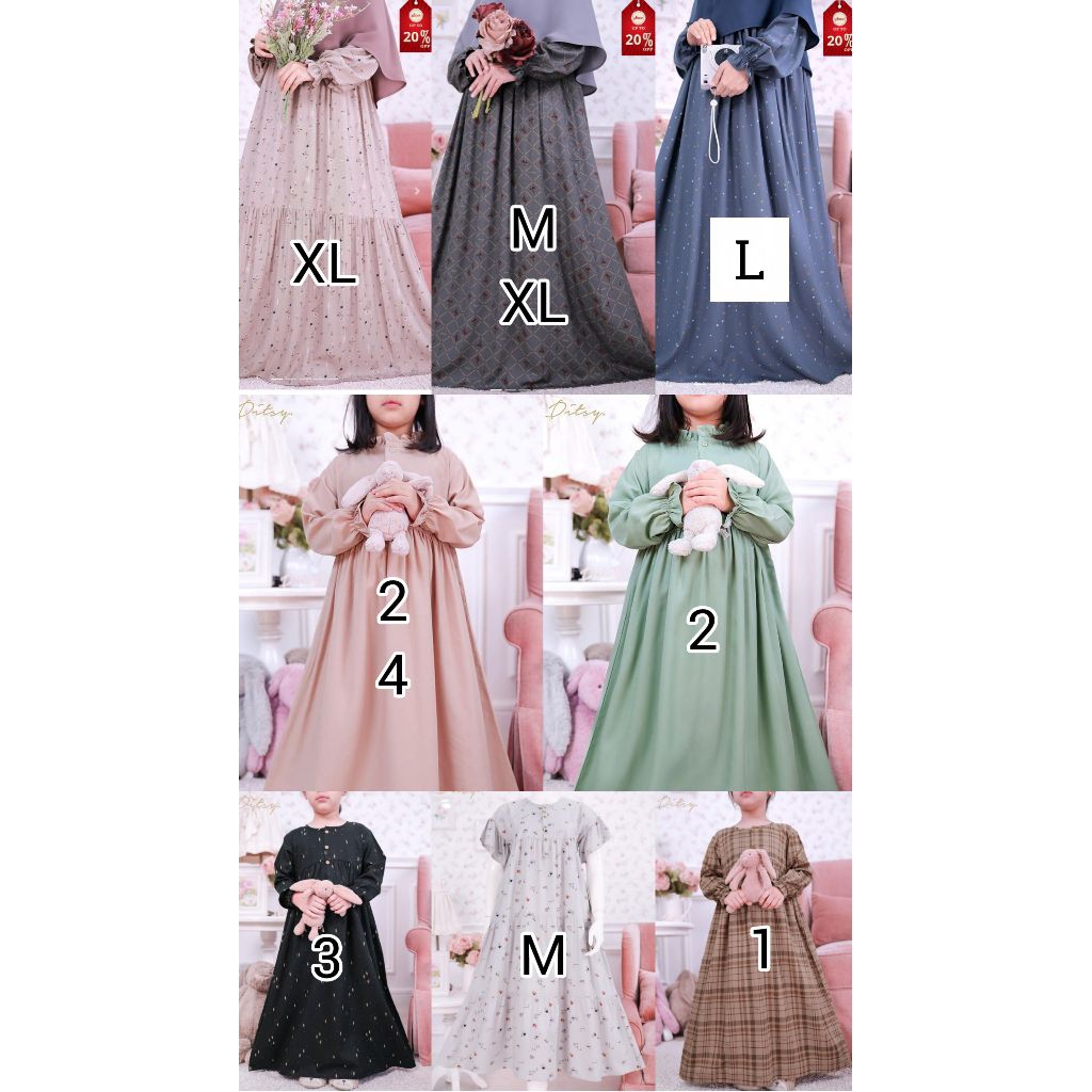 ditsy maret night gown ditsy daster ditsy