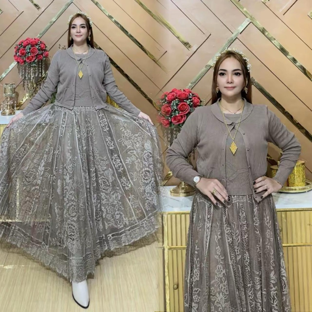 gamis rajut Zara Women tali  terbaru