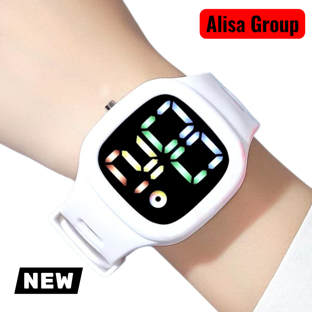 Jam Tangan Anak Perempuan Remaja Sekolah LED Digital Kids Watch Tali Silicone Lembut