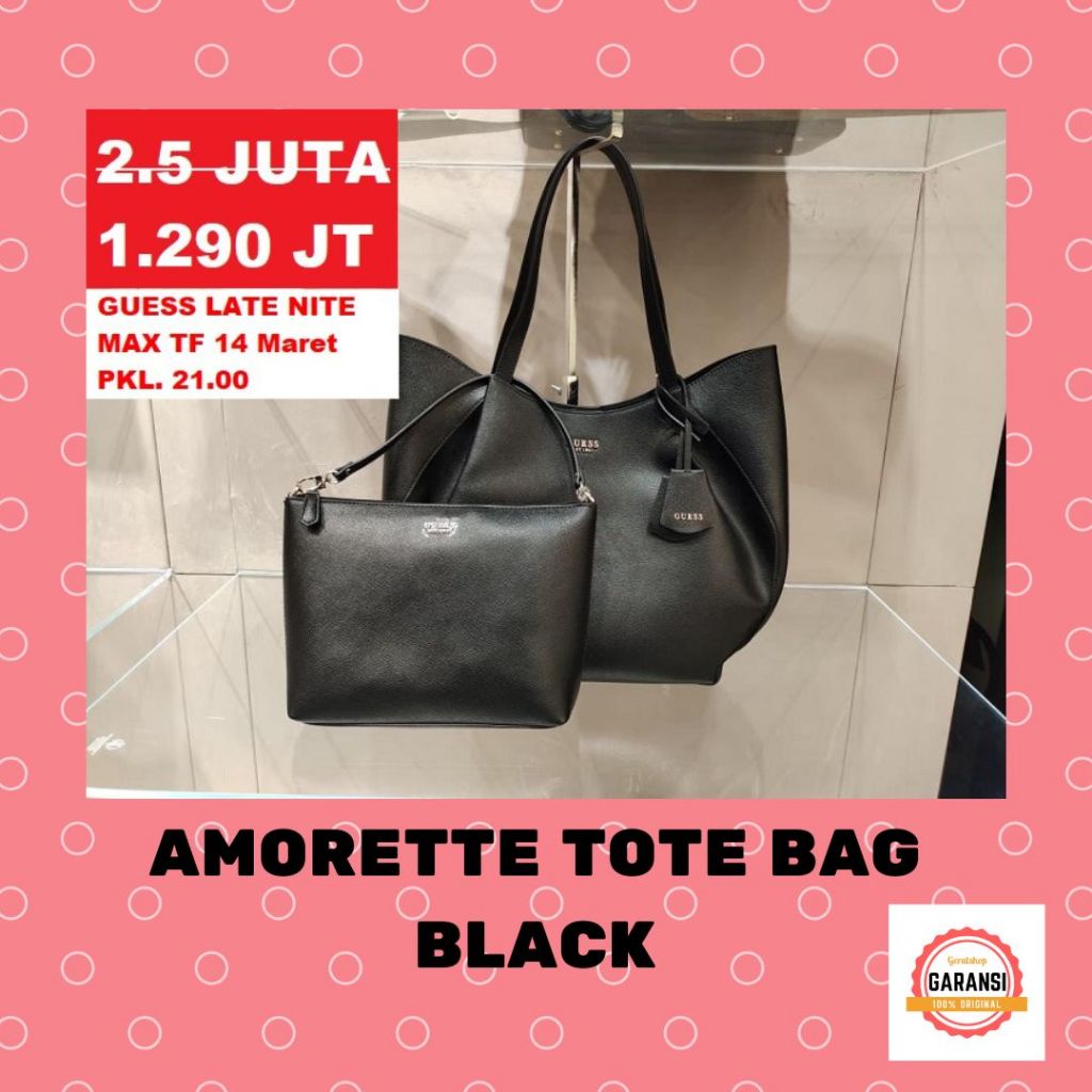 Tas Guess tote bag Wanita seri AMORETTE TOTE 100% ORIGINAL store