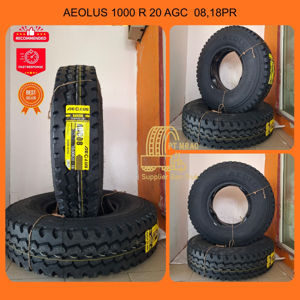 BAN TRUK KAWAT AEOLUS AGC 08 1000 R 20 SET (KOMPLIT)