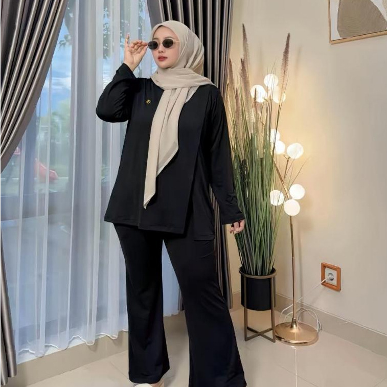 RESTYCOLLECTION - SERENA Set/Setelan Baju Wanita, Muslim/Atasan Bawahan Basic Set Wanita