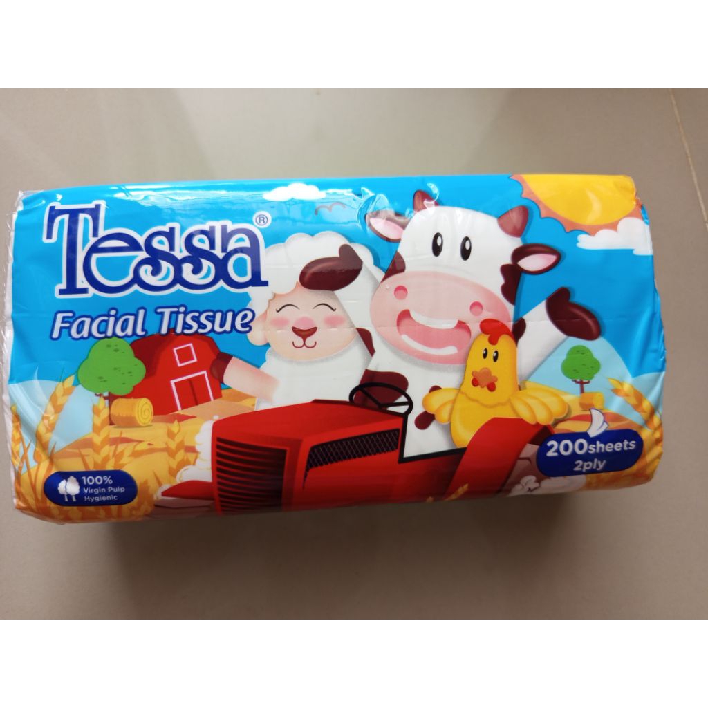 Tisu Wajah : Tessa Facial Tissue 200 Sheets 2 ply