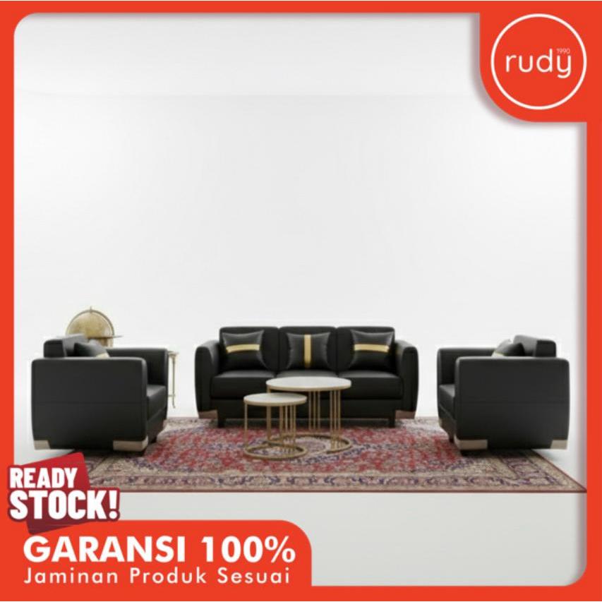 Sofa Minimalis 321 / Mayo Hitam Mewah / Kursi Ruang Tamu / Modern Premium
