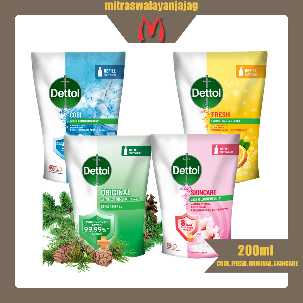 DETTOL Sabun Mandi Cair Kemasan Refill 200ml All Varian