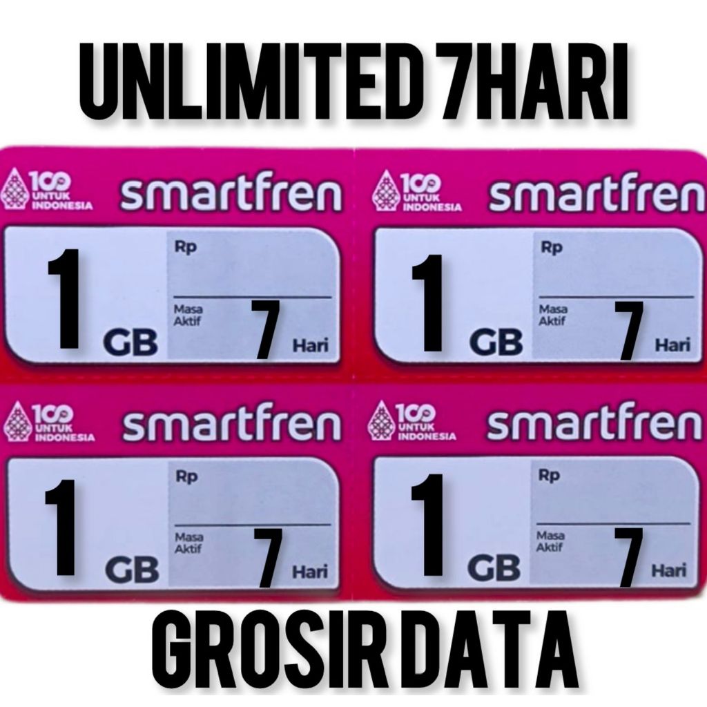 VOUCHER SMARTFREN UNLIMITED 7HARI FUP 1GB/HARI