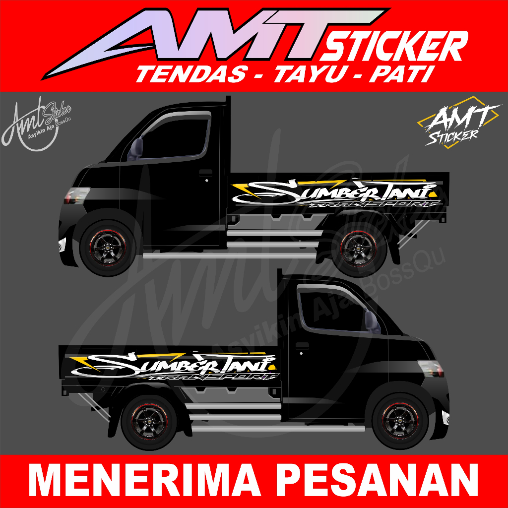Stiker Decal Bak Samping Gran Max Pick Up - Bebas Request