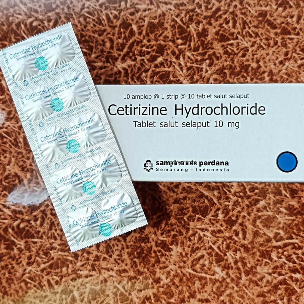 Cetirizine  Sampharindo 10mg Obat Biduran Obat Alergi Karena Perubahan Cuaca dan Alergi Makanan