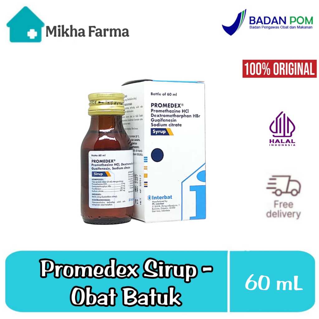 Promedex Sirup ( 60 mL )  - Meredakan Batuk Akibat Alergi