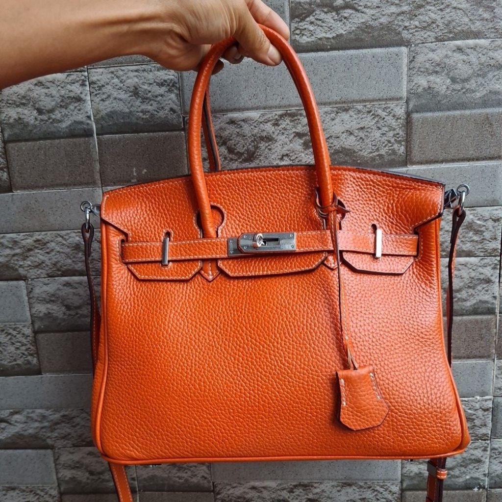 Top Handle Bag Genuine Leather, Tas Kulit Sapi Asli