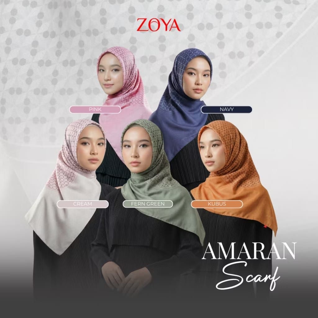 ZOYA - Amaran Scarf - Jilbab Segi Empat Motif