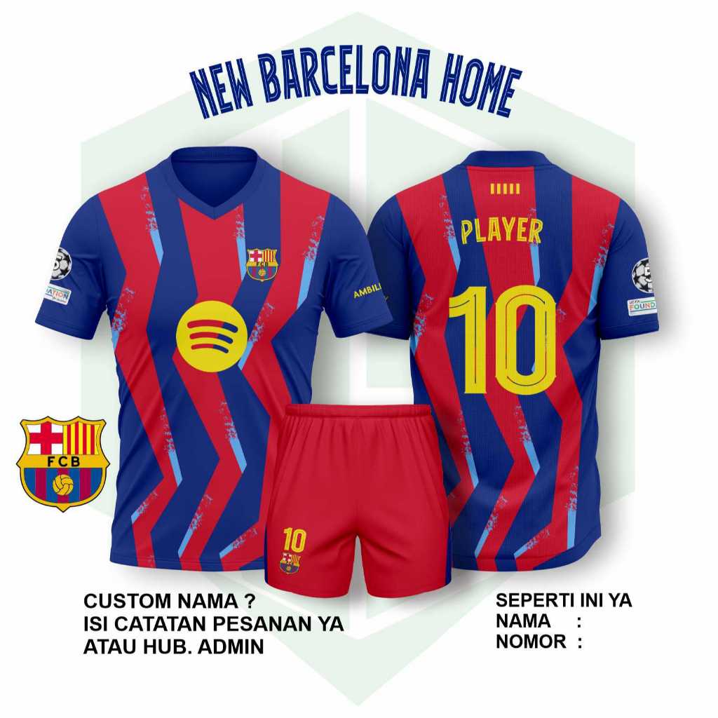 Jersey Bola Barclna fourh 2026 El Classico/Jersey Full Printing/Jersey Custom Nama