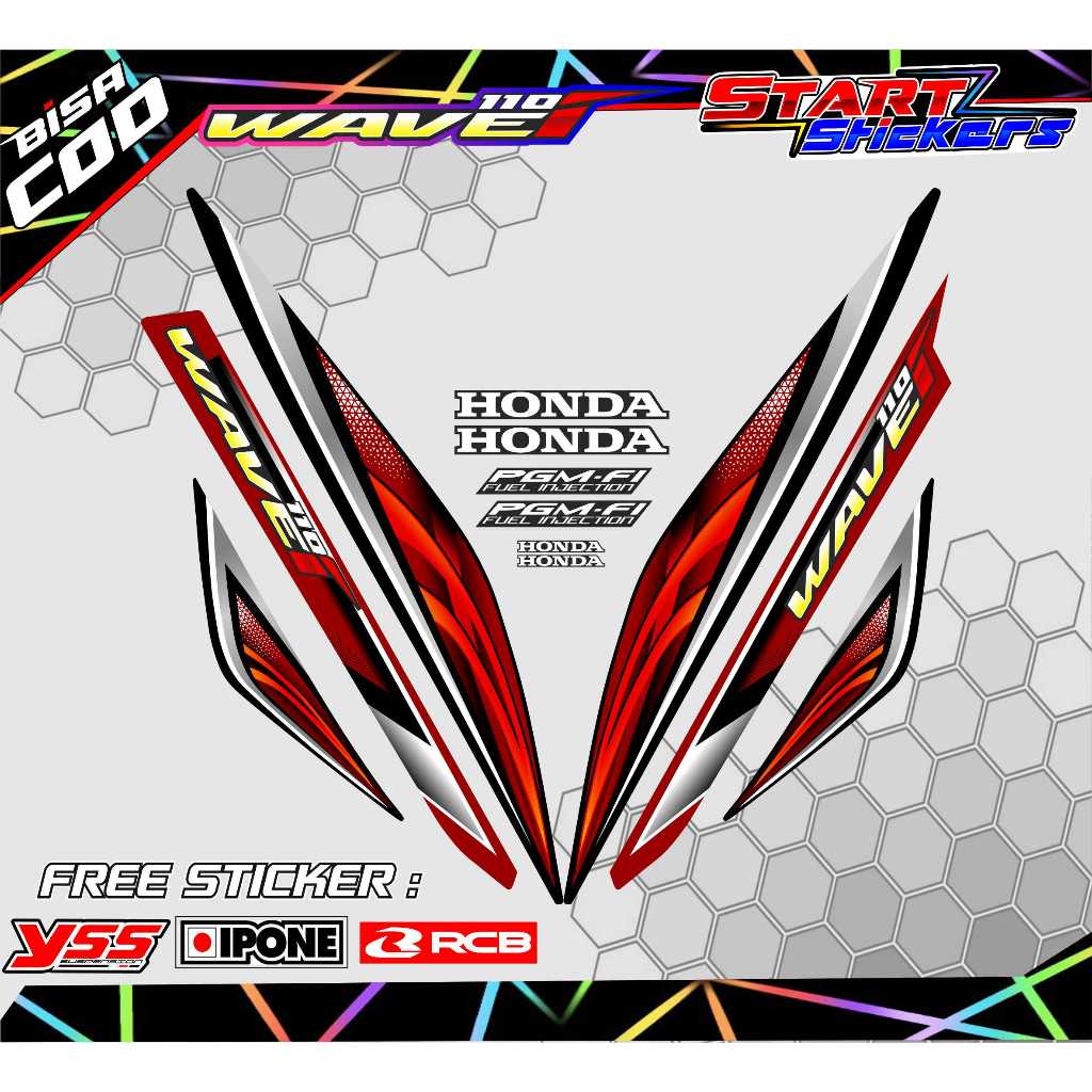 STRIPING VARIASI HONDA REVO WAVE i 110/STICKER LIST MOTOR HONDA REVO WAVE i 110