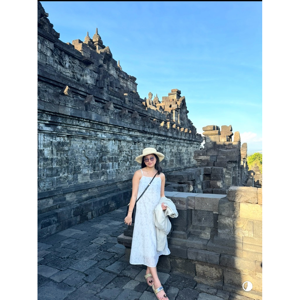 Preloved White Marble Dress