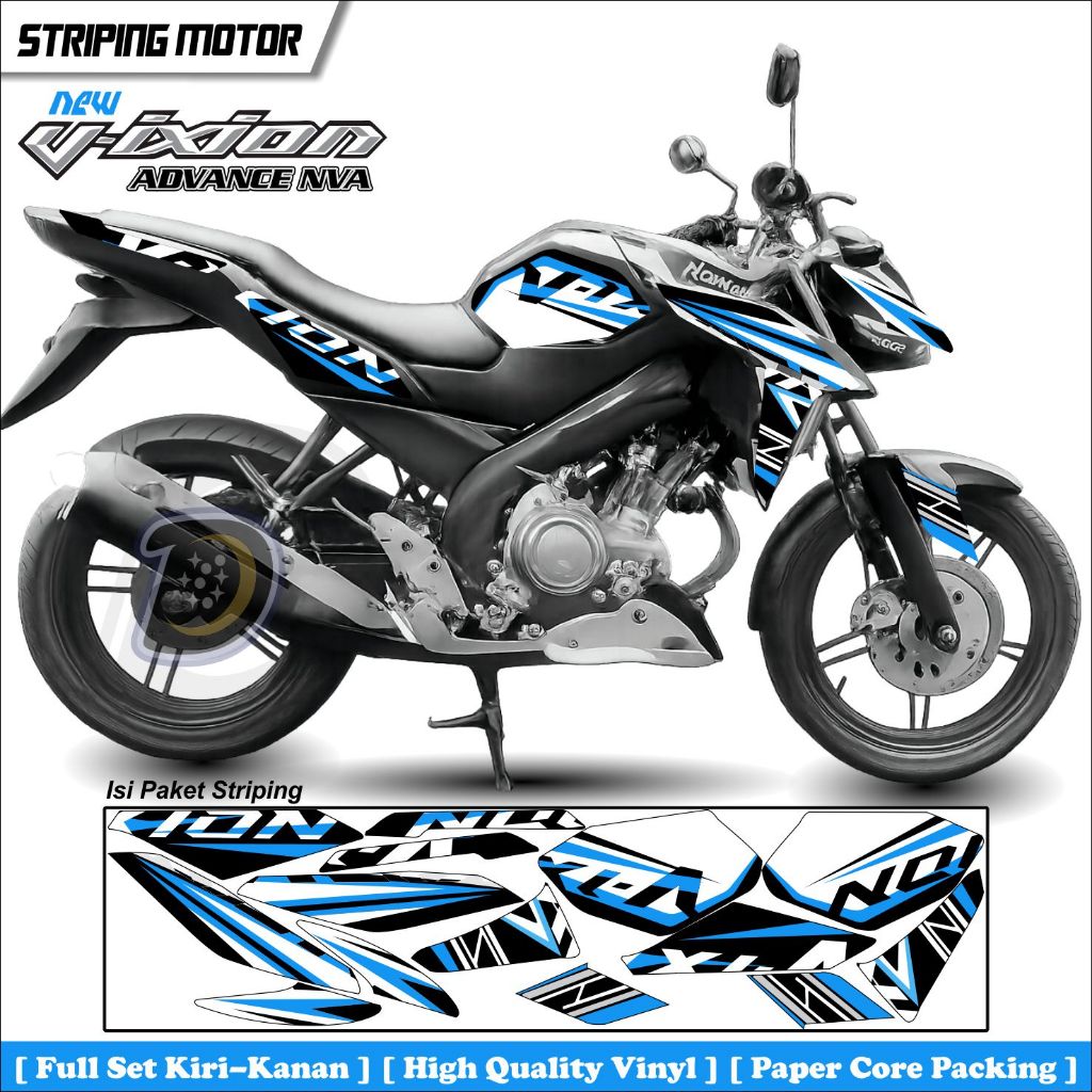 Striping Vixion Advance 2015 2017 Stiker Lis Variasi Vixion Nva Stiker Yamaha Vixion Nva Racing