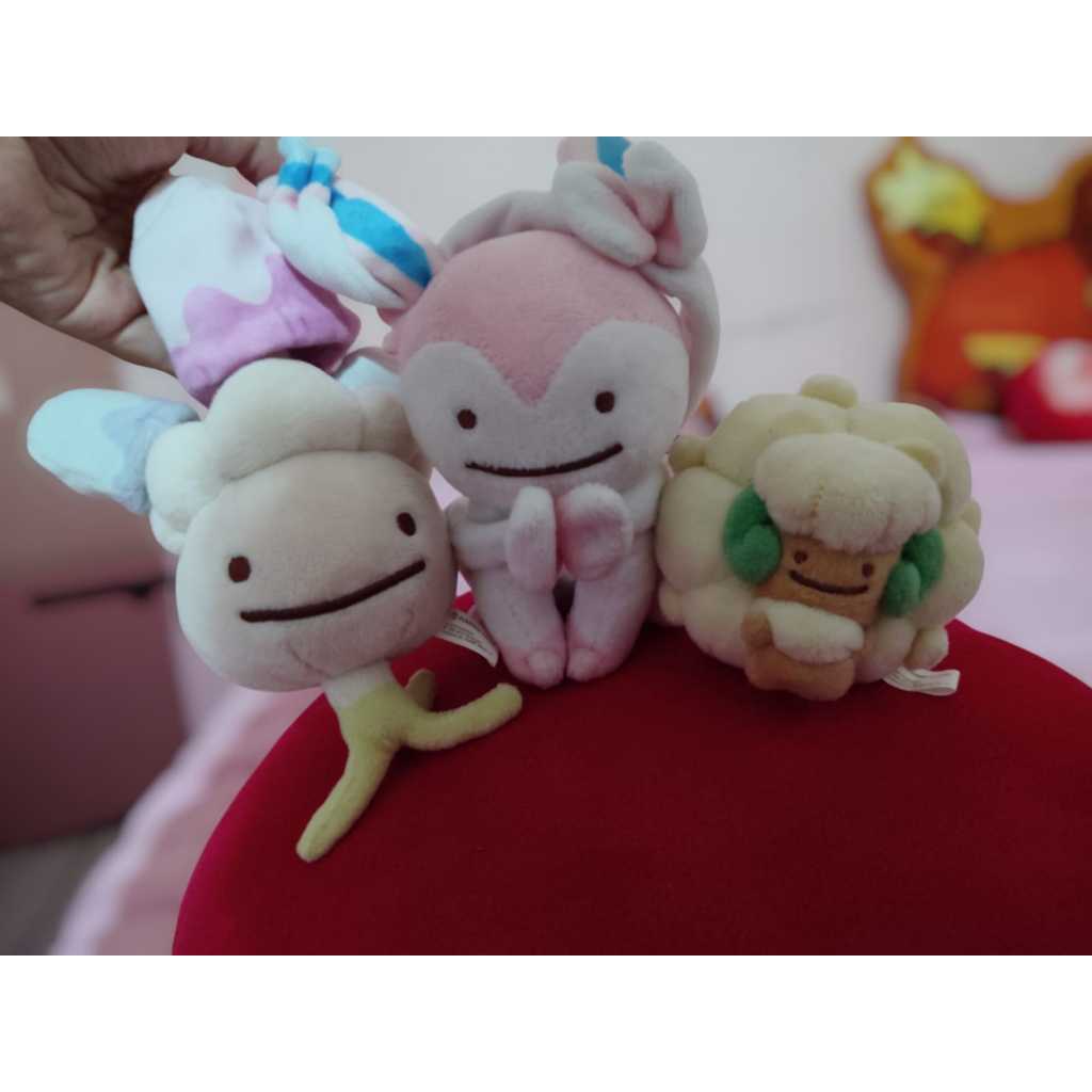 Boneka Ditto Transform Morelull Sylveon Whimsicott Original Pokemon Center