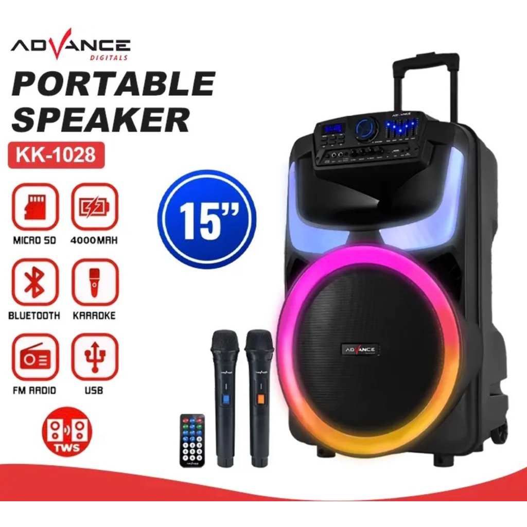 Advance Speaker Bluetooth KK1028 15 inch
