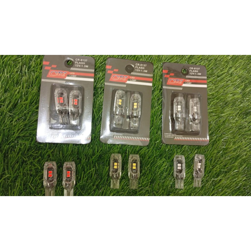 Lampu sen, senja, t10 motor mobil kedip, warna biru merah putih