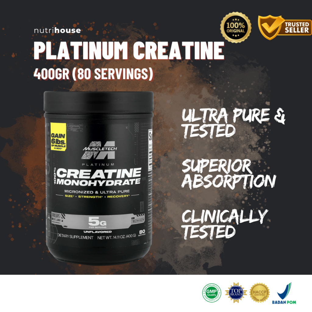 Muscletech Platinum Creatine 400gr Muscle Tech Creatine Monohydrate Pure Creatine Micronized