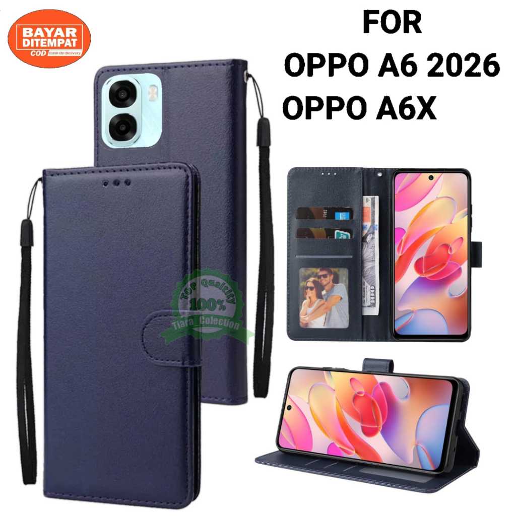 Casing Hp Cover hp Untuk OPPO A6 2026 / OPPO A6X Leather Flip Case Dompet