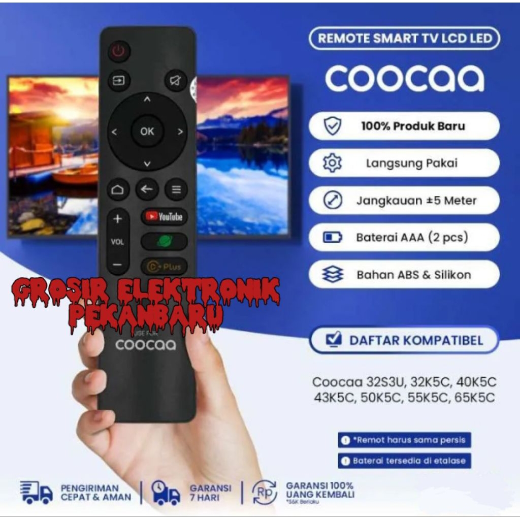 REMOTE TV COOCAA TERMURAH UNTUK 32-55 INCI