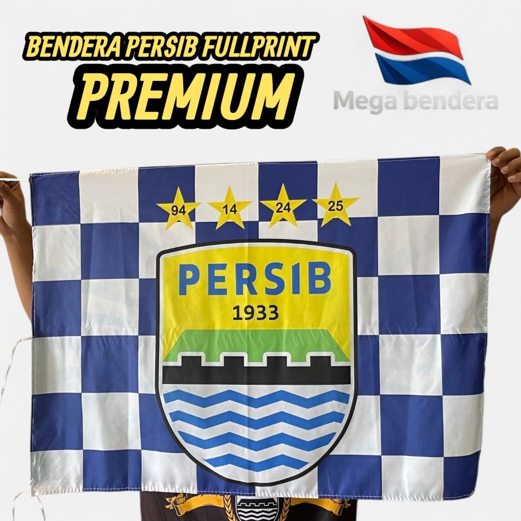 BENDERA PERSIB PREMIUM FULLPRINT | BENDERA PERSIB JUARA JUMBO