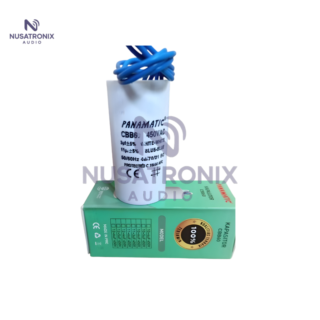 KAPASITOR MESIN CUCI 3UF+11UF +5% 450 VAC PANAMATIC
