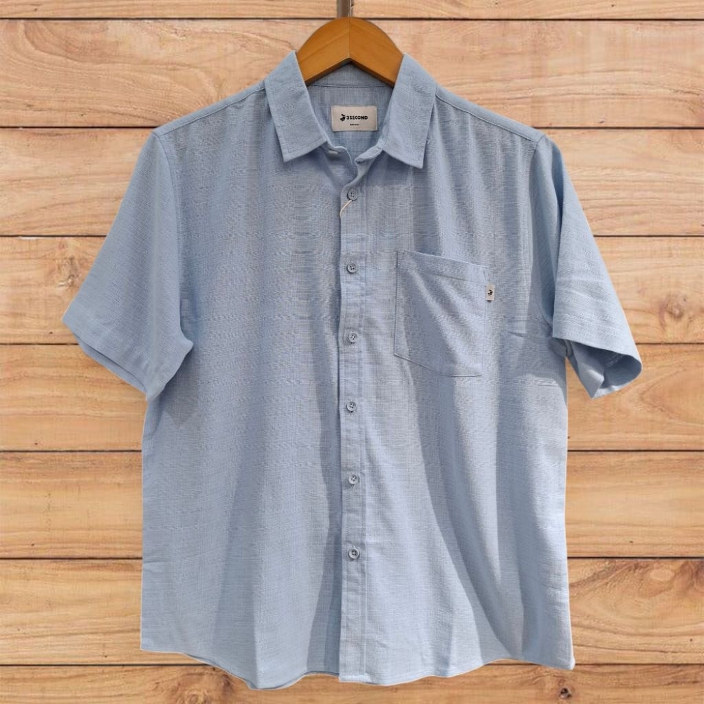 3second Kemeja Pria Lengan Pendek Regular Fit Original