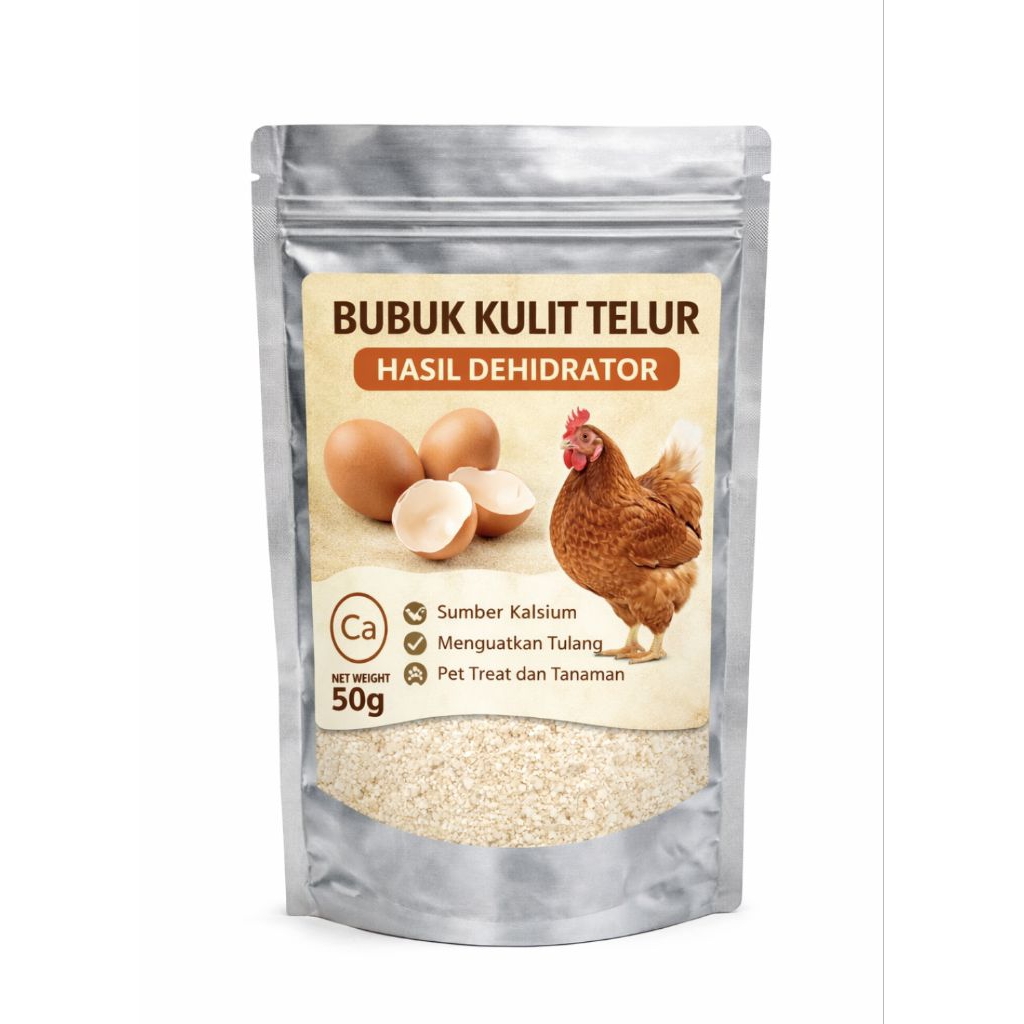 Bubuk Kulit Telur Ayam 100% Natural – Pupuk Kalsium Organik Tanaman – Eggshell Powder Dehydrator 50g