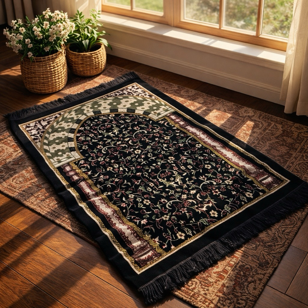 SAJADAH RAWDAH AKBAR GOLD PREMIUM-sajadah Turkey rawdah tebal