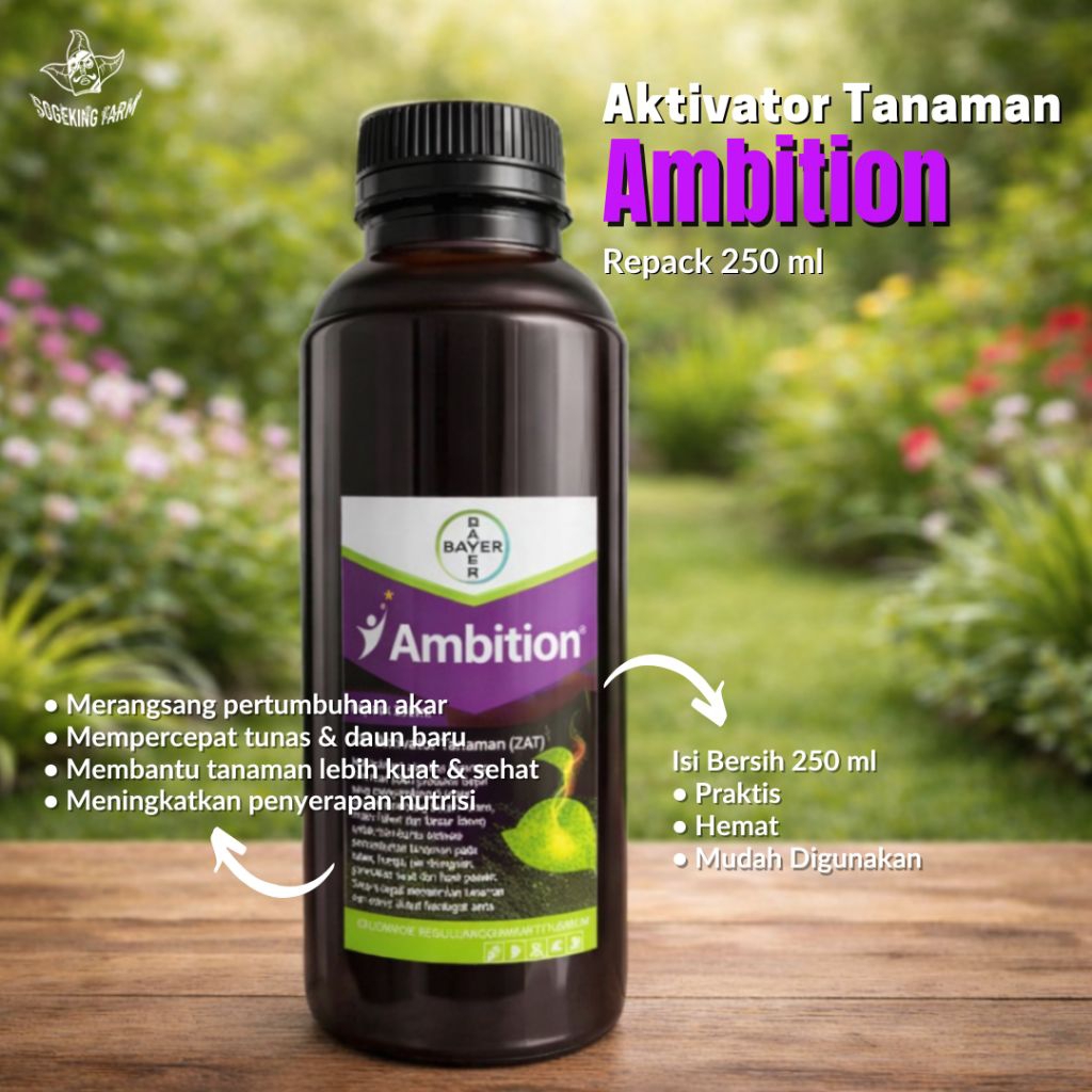 ZAT Aktivator Tanaman Ambition Bayer Repack 250ml – Booster Pertumbuhan & Pembungaan
