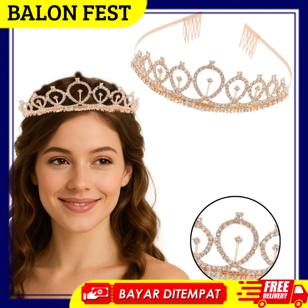 Mahkota Princess Ulang Tahun Anak-Anak Perempuan Untuk Dekorasi Pesta Ulang Tahun / Mahkota Bando Sa