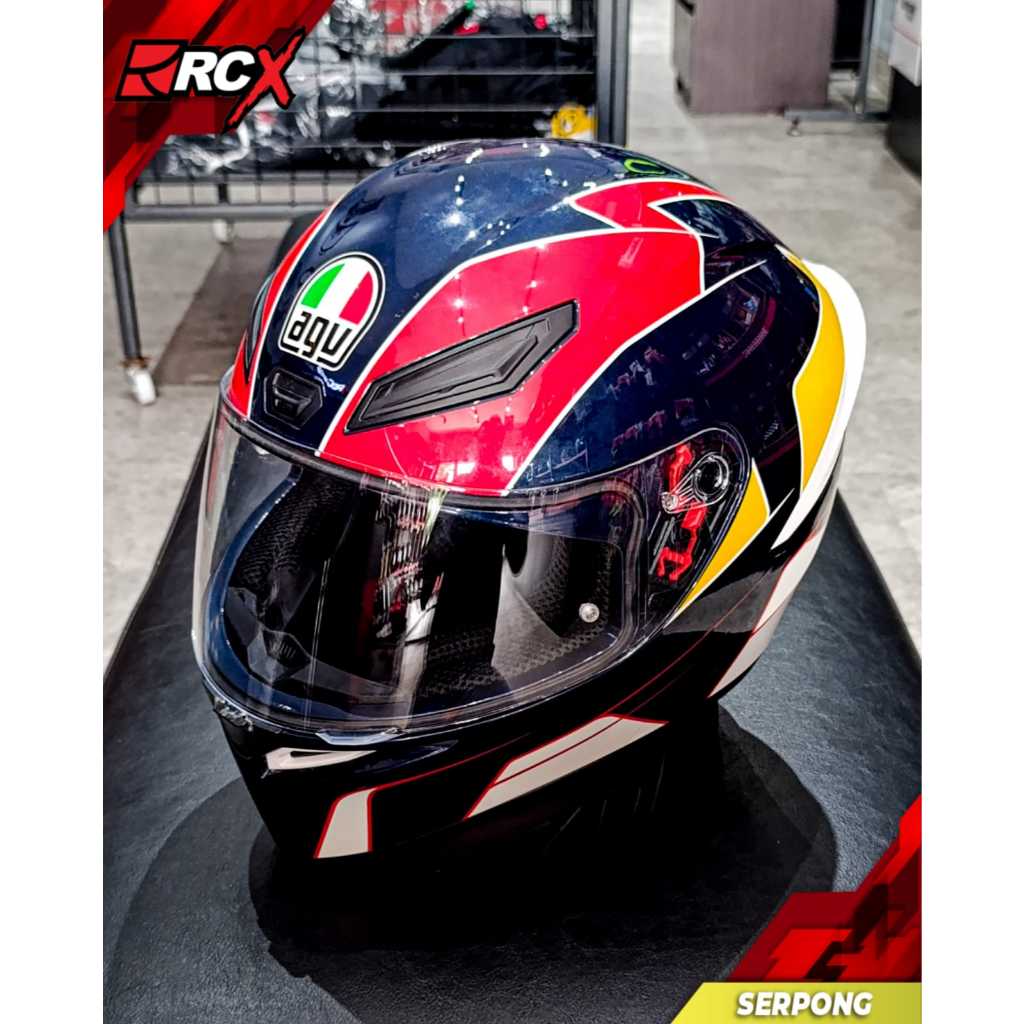 Helm AGV K1 Pitlane Blue Red Yellow Helmet original second 2ND RCX