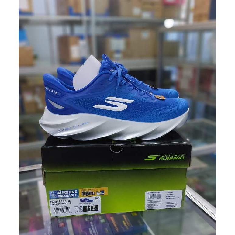 Sepatu Lari Skechers Skx Aero Wave Burst Blue