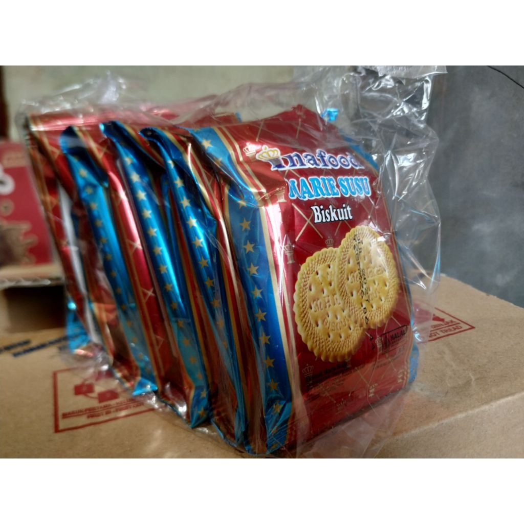 INAFOOD MARIE SUSU BISKUIT RENCENG - NETTO 8,5 Gr × 10 Pcs