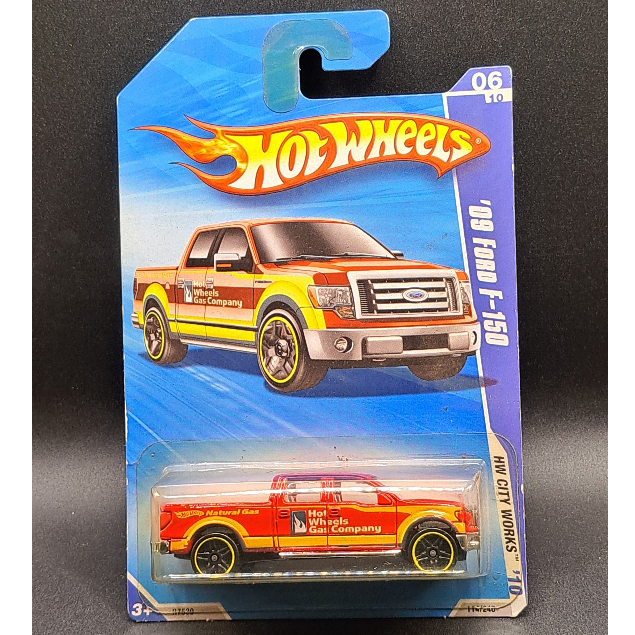 2009 Hot Wheels - '09 Ford F-150 - Orange - Pickup Truck