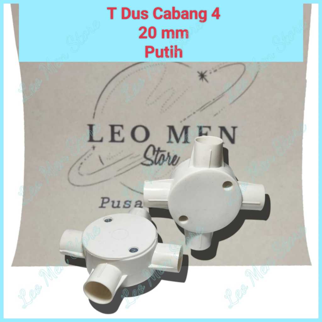 T Dus Cabang 4~T Dus Kabel Cabang 4~Penutup Sambungan Kabel~Putih