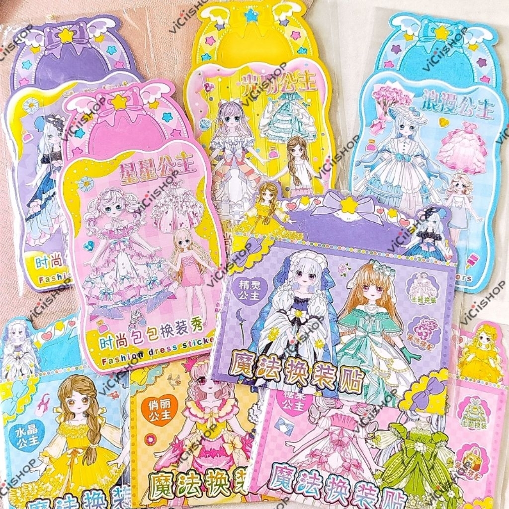Mainan Stiker Tempel Baju Princess | Mainan Stiker Mendandani Putri | Mainan Anak Perempuan