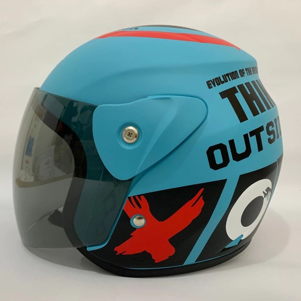 Helm SNI Remaja Dewasa SMP SMA Laki Laki Perempuan Cowok Cewek Half Face Original JM Inova...