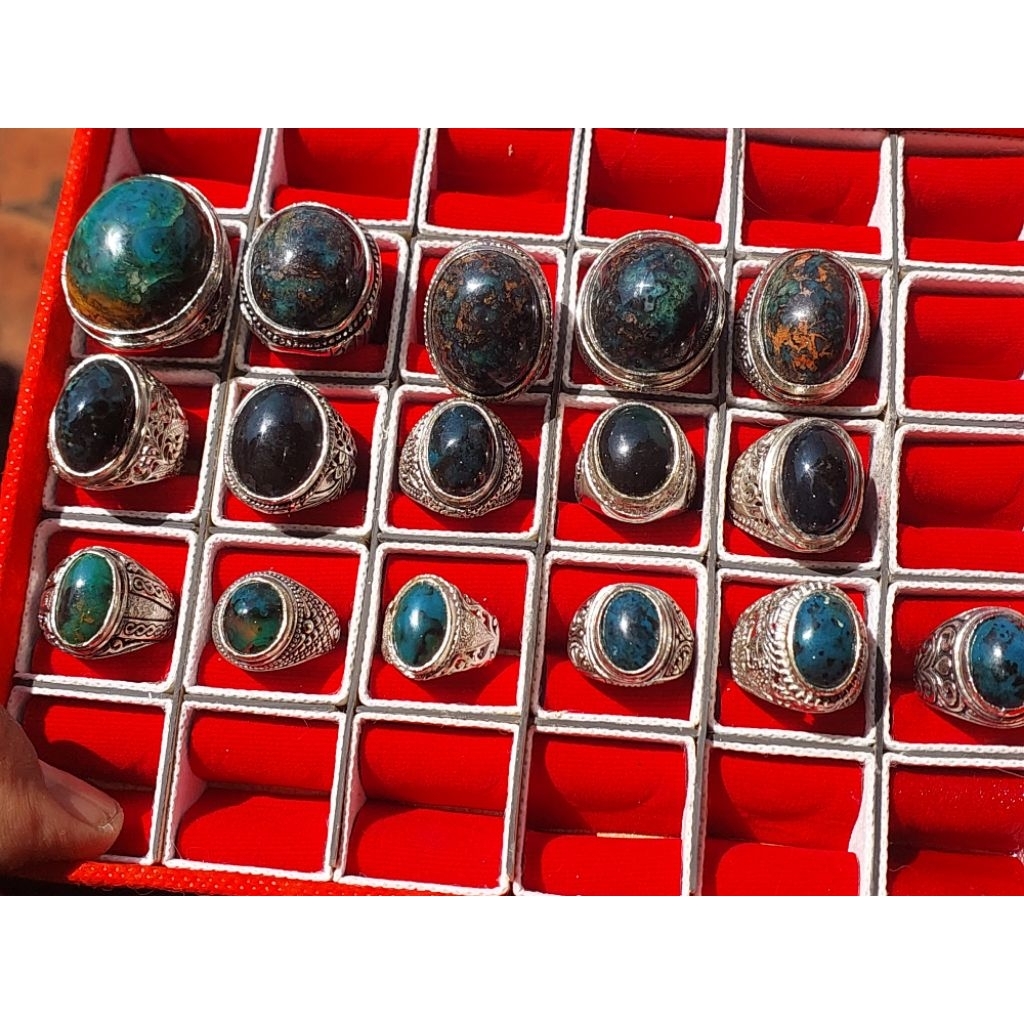 batu akik bacan doko mejiko pecah biru