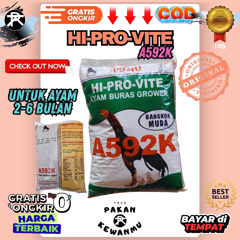 Pur A592K Hi-Pro-Vite Pakan Voer Ayam Freshpack 1Kg