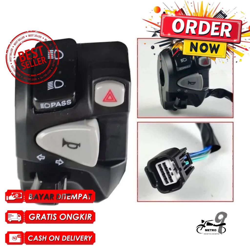 Saklar Kiri Domino Vario 150 Plus Hazard Saklar Kiri Vario 125 New Vario 150 New Plus Soket PNP